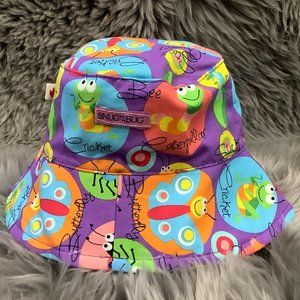 Snug As A Bug | Infant's Bucket Hat | Insect Theme | Purple | 3-6 Months